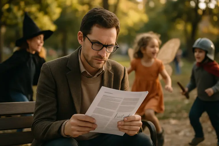 Caregiver asking a costumed child about a pretend character’s feelings
